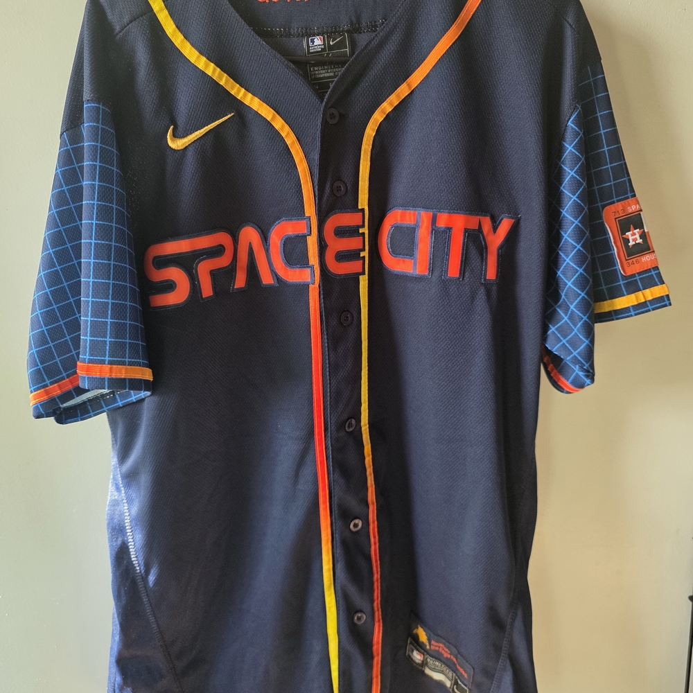 Nike Authentic Houston Astros Justin Tucker Space City Jersey – Size 44 M